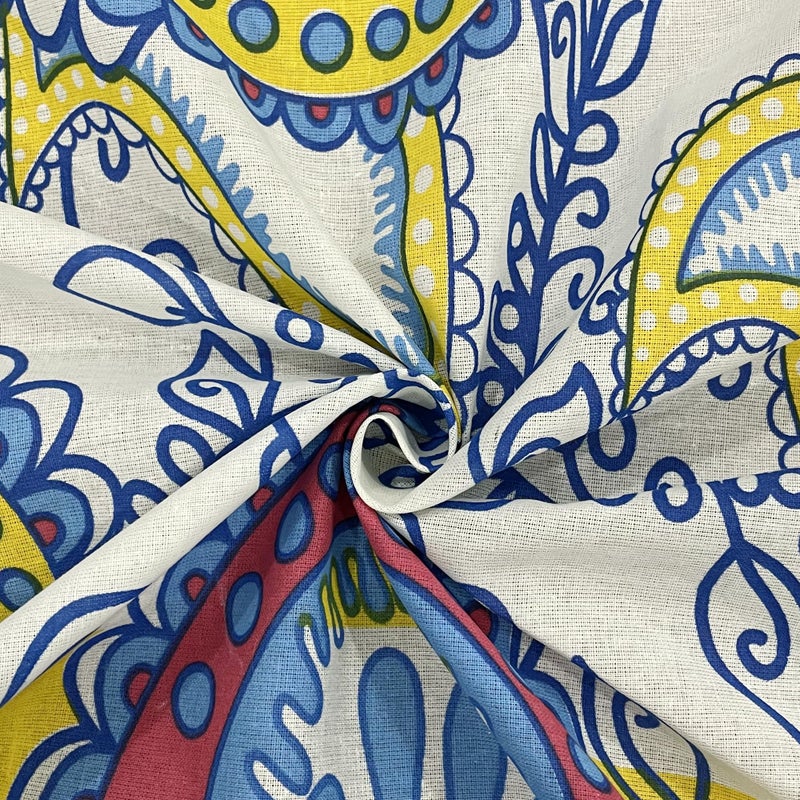 Swayam Monalisa Collection Basic Comfort 100% Cotton 120TC Ethnic Motif Print Double Bedsheet with 2 Pillow Covers - White/Neutral - Image 4