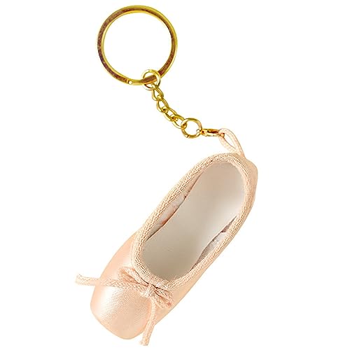 BIBABLYKE Mini Ballet Shoes Keychain Pointe Shoes Keyrings Handmade Pointe Shoe Charm Bag Penddant Gift for Dance Lovers - Image 1