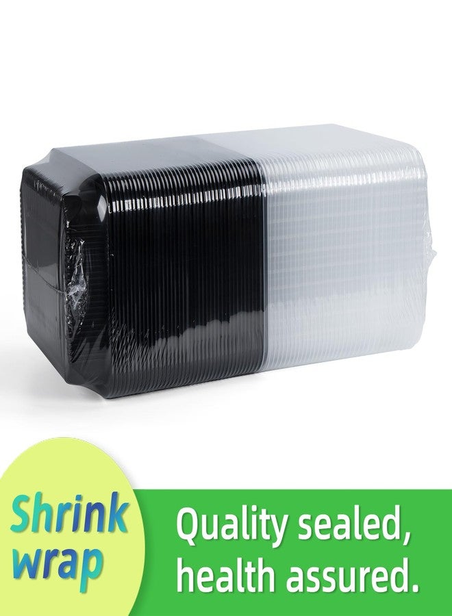 LEOBOX Meal Prep Containers 34oz 40 Pack - BPA Free PP Plastic Shrink Wrap & Leak Proof Takeout Box | Dishwasher Freezer & Microwave Safe Reusable for Bulk Cooking | Black 4 Compartment Food container - Image 2