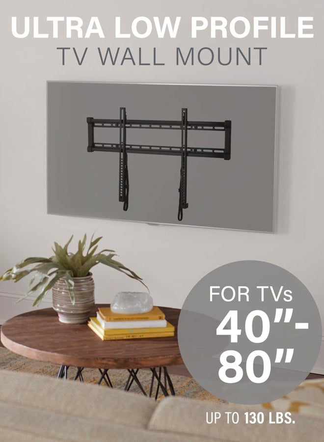 Sanus Super Low Profile Fixed Position TV Wall Mount Bracket for 40" - 80" TVs - Features Slim 1ââ‚¬ Profile, Easy Access To Cables, Simple Install - OLL15-B1 - Image 2