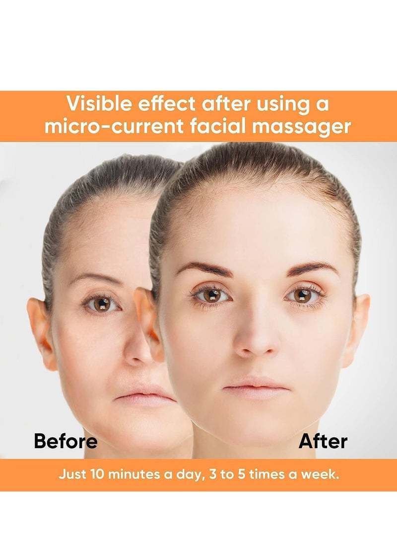 general Microcurrent Facial Device Roller Instant Face Lift & Tighten Skin Intelligent Double Chin Reducer Machine Electric Face Massager For Anti Aging And Wrinkle Reducer V-Face Sculpting Tool - Image 4