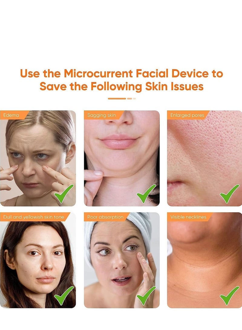 general Microcurrent Facial Device Roller Instant Face Lift & Tighten Skin Intelligent Double Chin Reducer Machine Electric Face Massager For Anti Aging And Wrinkle Reducer V-Face Sculpting Tool - Image 5