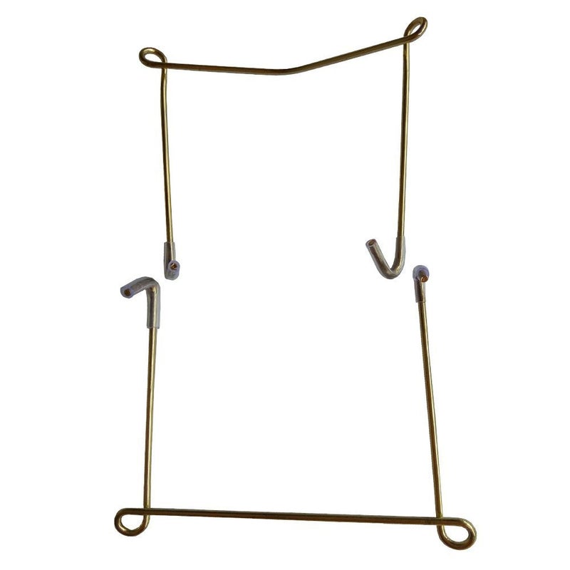 Xinlinke Lot5 6-Inch Small Invisible Plate Wire Hanger Wall Holders With Protective Rubber Cover For 5"" To 7"" Decorative Tray - Image 4