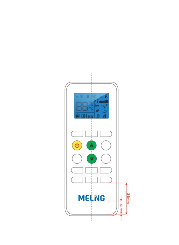 Meling Split AC, 27000BTU, 2.2Ton, Cold Only - MSAC-30CO-I