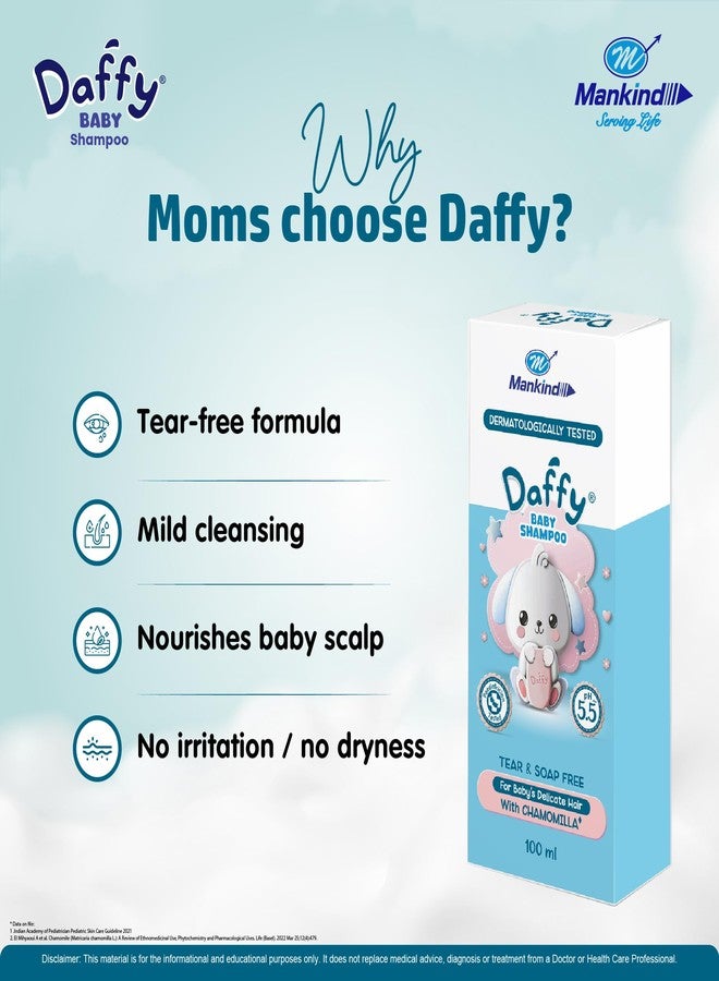 Mankind Daffy Baby Shampoo, Tear-Free & Gentle for Newborns, 100ml (Pack of 5) - Image 4