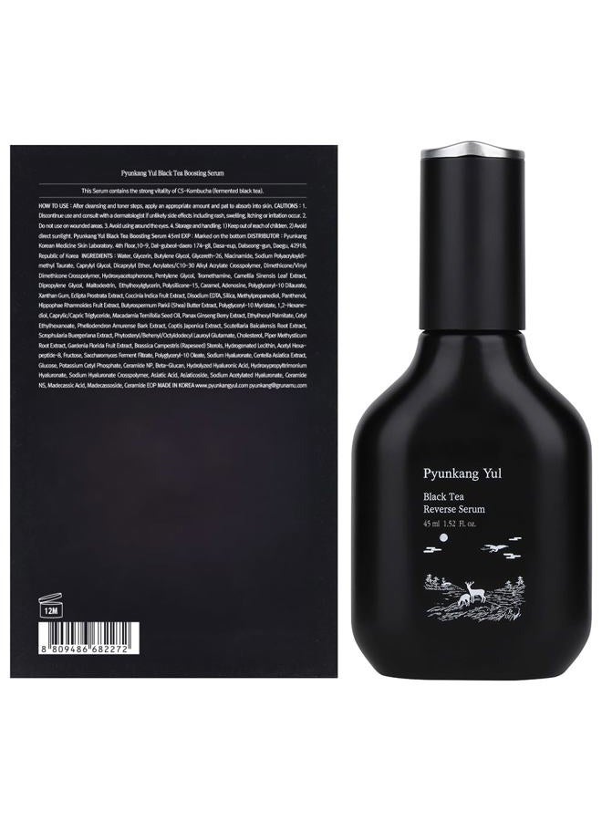 Pyunkang Yul سيروم الشاي الأسود من بيونكانغ يول لتعزيز مكافحة الشيخوخة، تغذية مركزة للعناية بالخطوط الدقيقة مع الكمبوتشا، مستخلص فاكهة الجينسنغ، بدون تهيج، العناية بالبشرة الكورية (1.52 أونصة سائلة، 45 مل) - Image 2