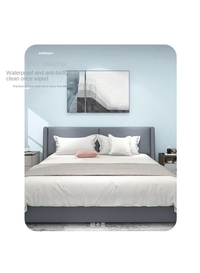 الأزرق جي دبليو ورق الحائط السميك بالجملة ورق الحائط اللزج الذاتي موراندي ورق الحائط الأبيض غرفة نوم خزانة ملابس مضادة للماء سطح المكتب ملصق جدار المطبخ مقاوم للرطوبة - Image 4