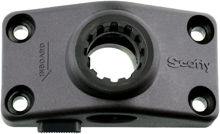 Scotty 0241L-BK Locking Combination Side/Deck Mounting Bracket - Black - Image 1