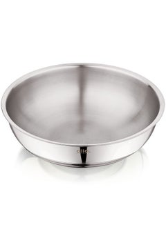 Allo Allo Triply Stainless Steel Tasla|Ideal Tasla for Curry/Stir-Fry/Deep-Fry/DryVeg/Sauté Induction Friendly, Heavy Base Kadhai Naturally Non-Stick | 10 Years Warranty 26cm, 3 litres  - Image 1