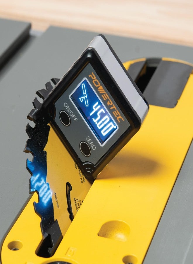 باورتيك مقياس زاوية منشار الطاولة POWERTEC 71828، منقلة رقمية لتحديد الزوايا، صندوق ميزان رقمي، عبوة واحدة، مقياس زاوية رقمي لأعمال النجارة، منشار طاولة، منشار ميتري - Image 5