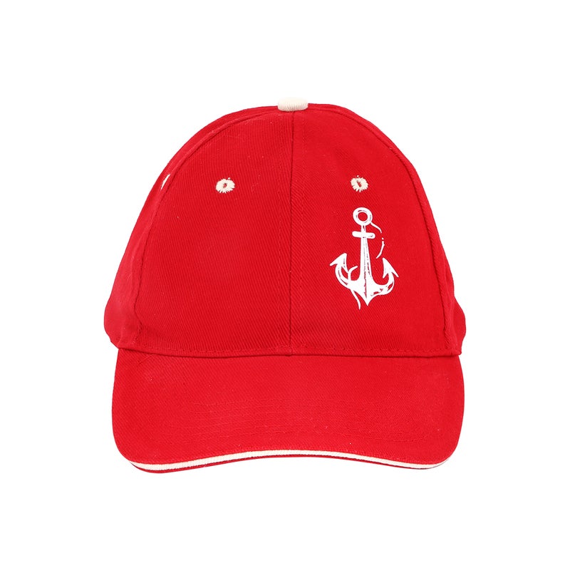Anemoss Cotton Baseball Cap, Anchor Design, Snapback Cap with Adjustable Velcro Closure, Cotton Fabric Caps For Men and Women, Comfortable Baseball and Tennis Cap - Made in Turkey - Image 1