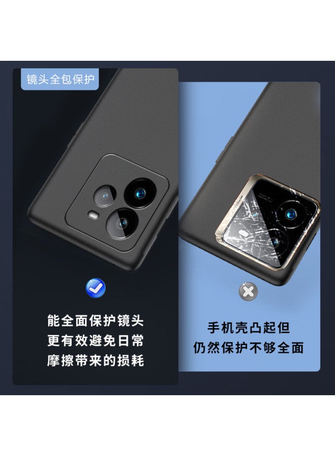 Freeson Protective Case For Realme Gt7 Pro, Slim Tpu Matte Finish Full Body Cover With Ring Holder Lanyard, Black