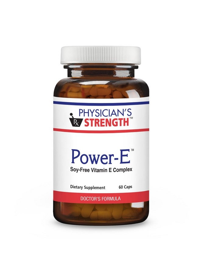 Physician's Strength Physician's Strength Power-E Capsules - 60 Caps - Soy Free Vitamin E Complex - Non-GMO - 60 Servings - Image 1