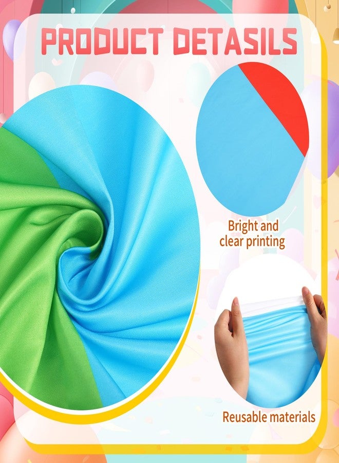 Tinideya 118 x 39 Inches Candy Party Decorations Colorful Polyester Carpet Aisle Runner Princess Road Runway for Candy Themed Party Birthday Supplies Christmas Trunk or Treat Car Decor - Image 3