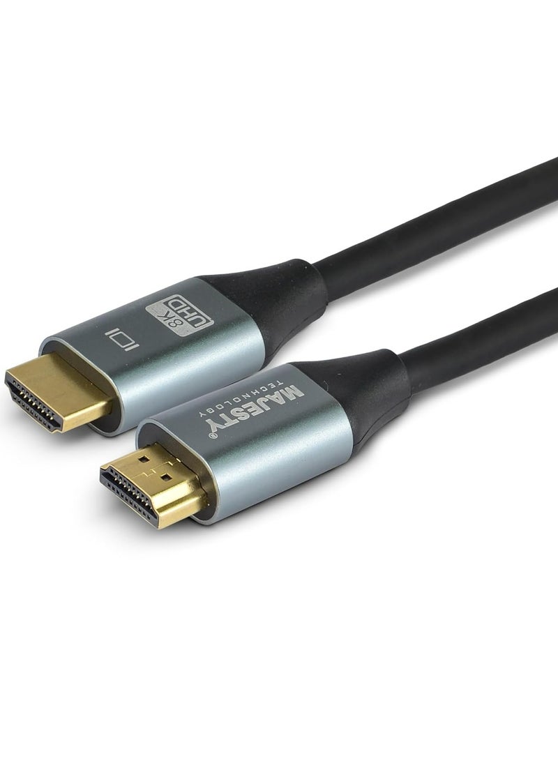 ماجيستي ماجيستي كيبل HDMI 8K فائق السرعة - 48Gbps HDMI 2.1 يدعم 8K@60Hz، 4K@120Hz، 2K@144Hz، 1080P@240Hz - Dolby Vision، Dolby Atmos، HDR10+، eARC، 3D، متوافق مع PS5، Xbox ، سويتش (3M)  - Image 1