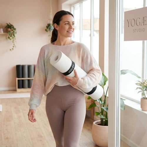 YOGAER Yoga Mat Strap Slap Band- Extended Silicone Self-Rolling Mat Tie with Suction Cup Grip - Silent Snap Holder & Carrier for Thick Mats, Foam Rollers(25"L x 2"W) (Black) - Image 5