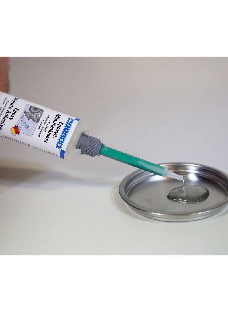 Weicon - Epoxy Minute Adhesive Set with Mixing nozzle 24 ml Double syringe 2-component epoxy adhesive - Image 1