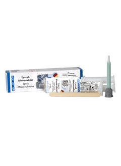 Weicon Epoxy Minute Adhesive Set with Mixing nozzle 24 ml Double syringe 2-component epoxy adhesive  - Image 1