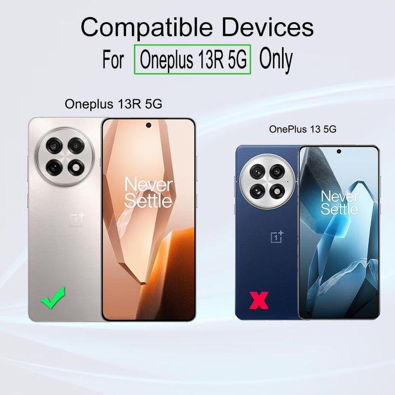 ايبيويند Ibywind 2 قطعة واقي شاشة لـ OnePlus 13R 5G مقاس 6.78 بوصة، زجاج مقوى بصلابة 9H، مع قطعة واحدة واقي عدسة الكاميرا، قطعة واحدة فيلم ألياف كربونية للظهر، سهل التركيب - Image 2