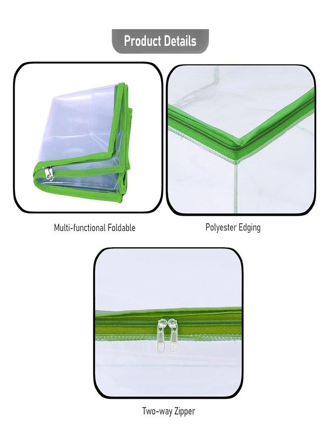 ABBASI Saree Cover Storage Bag Big for Clothes with Zip Organizer for Wardrobe, transparent Large Design Boxes (Green, Pack of 1) - Image 5