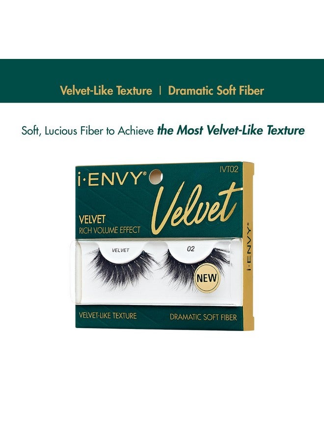 Ienvy False Lashes Velvet Soft Dramatic Fluffy Wispy Volume Eyelashes Reusable Faux Mink Natural Look Extensions Curly Strip Cat Eye Artificial Fake Lashes (02) - Image 4