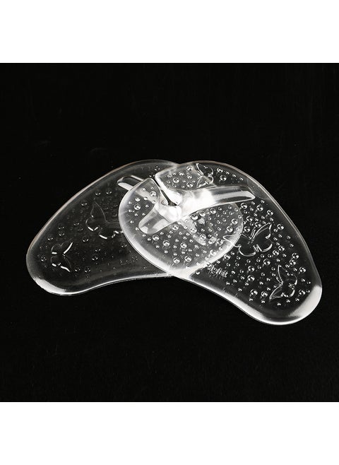 Flip-Flop Front Pad Silicone Non-Slip Toe Protector Butterfly pattern clip pad transparent