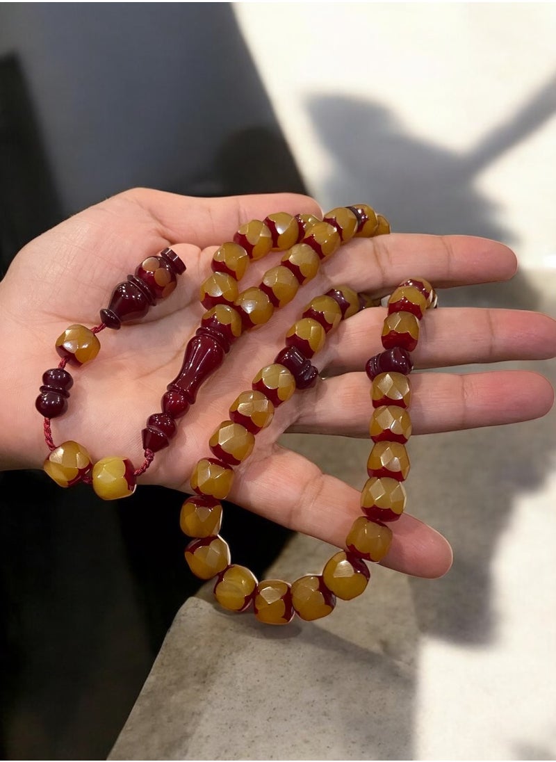 بيرسونال تاتش سبحة رجالية من الفاتوران الالماني بكلايت عدد الخرز 45 ومقاس الخرز 10.1mm x 10.6mm  - Image 1