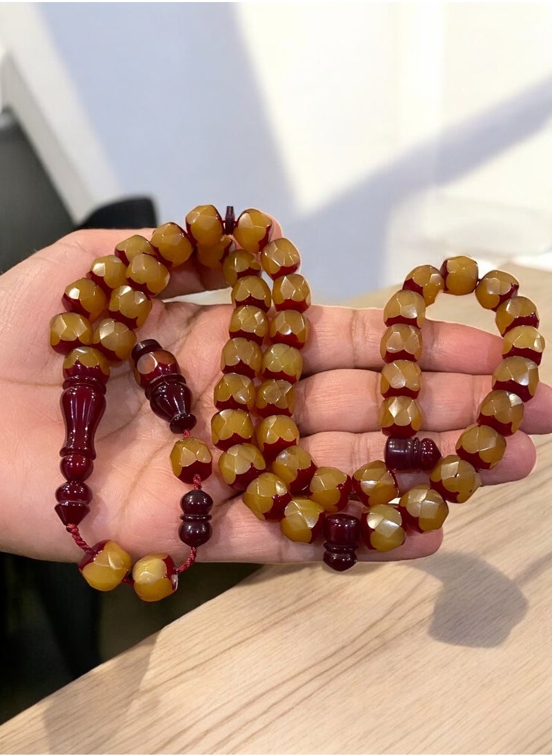 بيرسونال تاتش سبحة رجالية من الفاتوران الالماني بكلايت عدد الخرز 45 ومقاس الخرز 10.1mm x 10.6mm  - Image 2