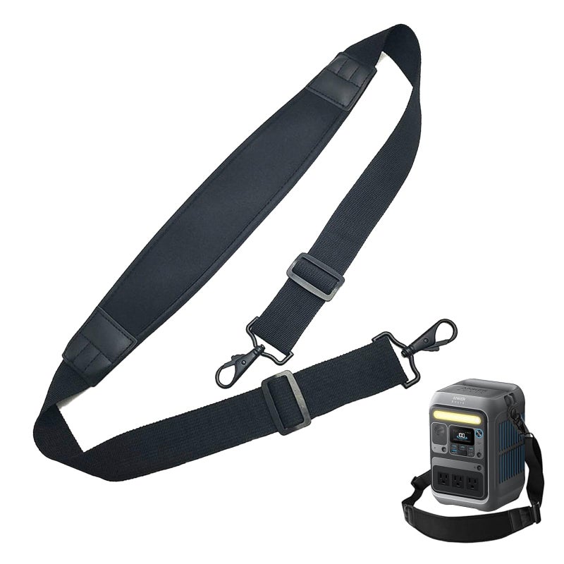 HAVANSIDY Adjustable Strap Compatible with Anker SOLIX C300 and C300 DC Neoprene Padding and Double with Metal Swivel Buckles for Power Stations Black 41 63 - Image 2