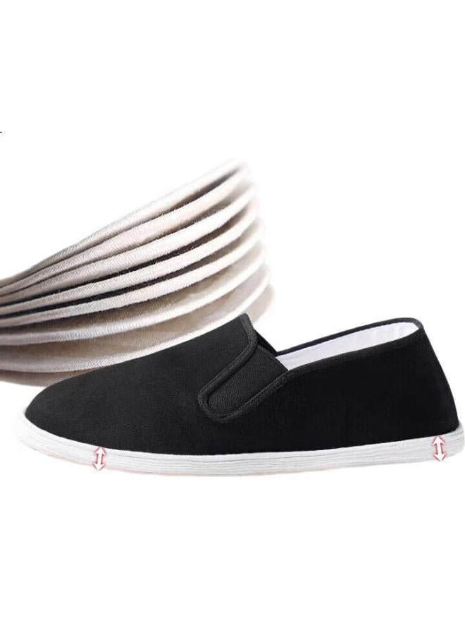 YUZHAOLIN Beijing Cloth Shoes Handmade Layered Sole Lazy Shoes Traditional Cloth Shoes Men Y1S-1003 43 - Image 1