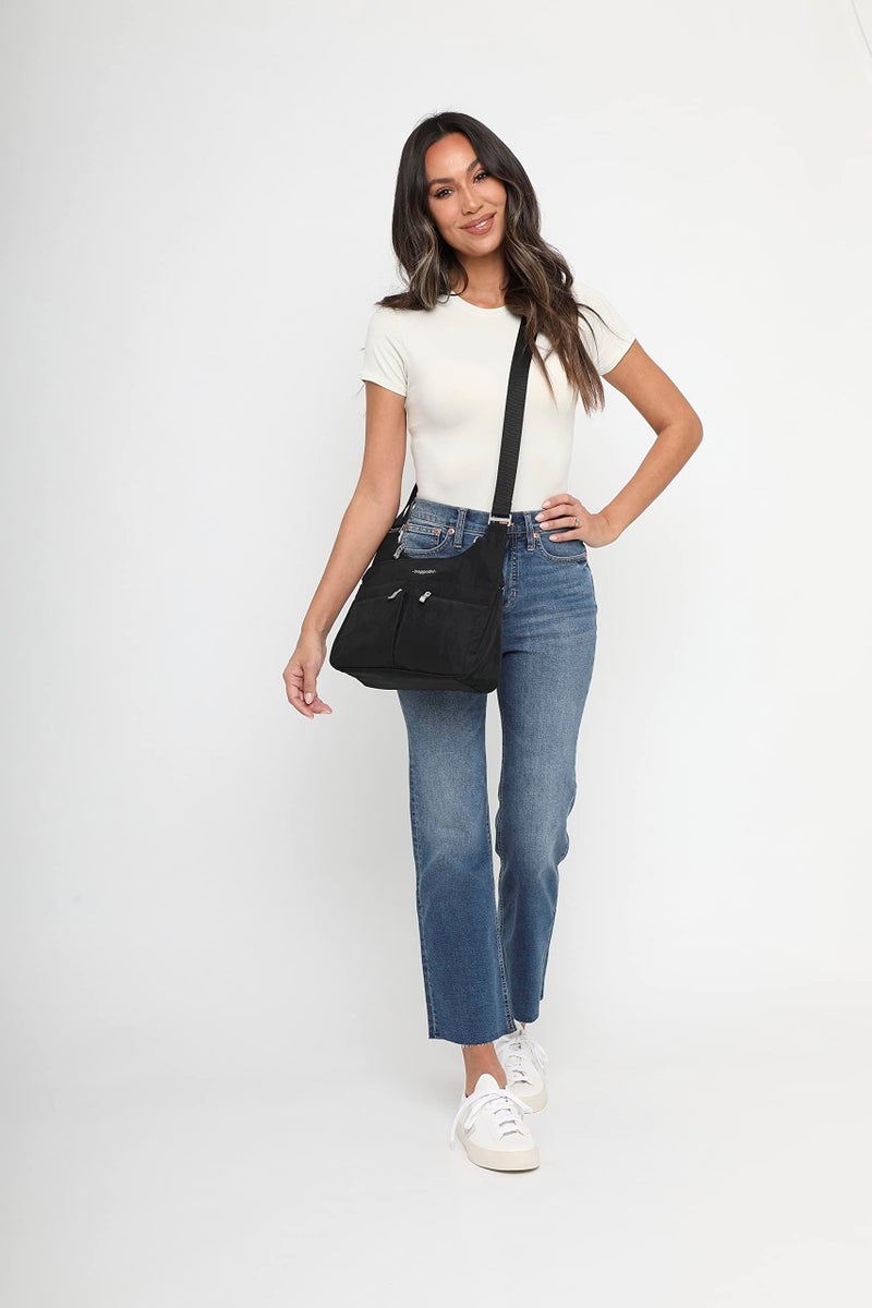 Baggallini Cross Over Crossbody Bag for Women - Travel Bag with Adjustable Strap & RFID Wristlet - Lightweight Water-Resistant Crossbody Purse - Image 2