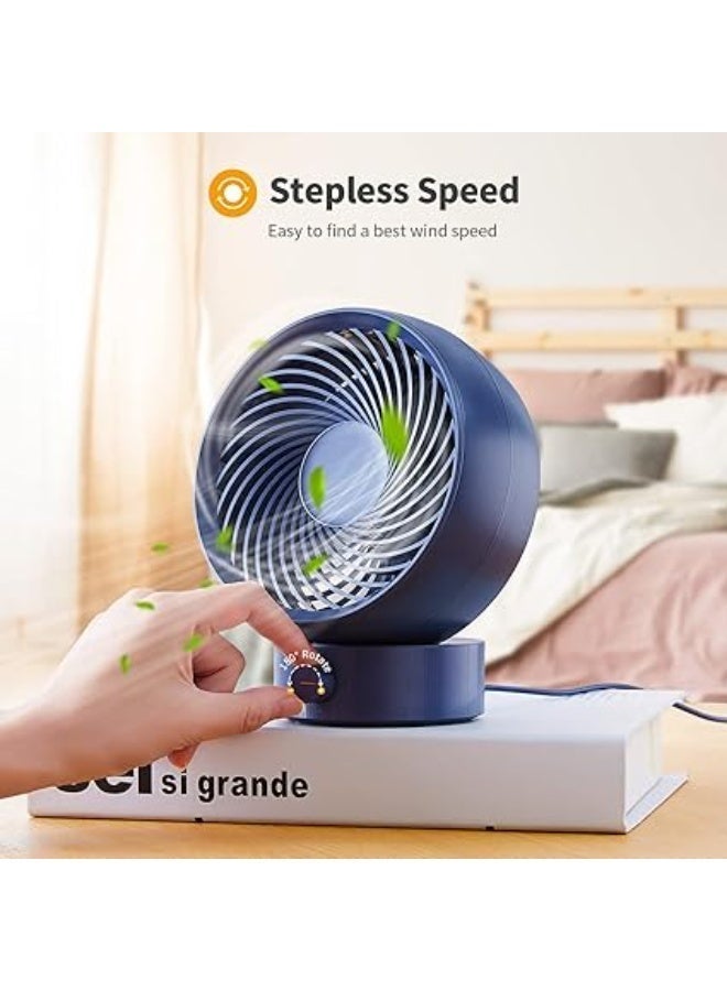سمارت ديفل مروحة مكتب صغيرة من سمارت ديفل، مروحة شخصية مكتبية محمولة تعمل عبر منفذ يو إس بي، تتميز برياح قوية وتشغيل هادئ، مناسبة للمكتب أو غرفة النوم أو المنزل، بتصميم أنيق ولون أزرق. - Image 4