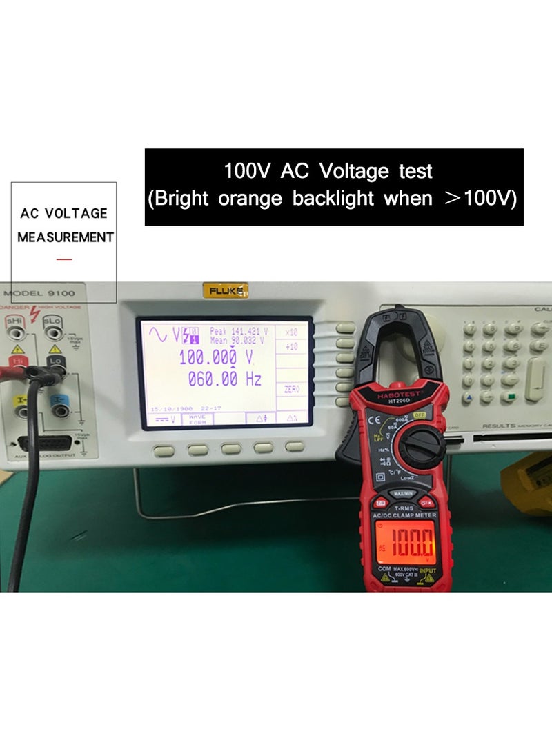 HABOTEST AC/DC Digital Clamp Meter for Measuring AC/DC Voltage , AC/DC Current, Frequency, Duty Cycle, Diode, Resistance, Continuity, Transistors  Test, NCV Clamp Multimeter  - Image 5