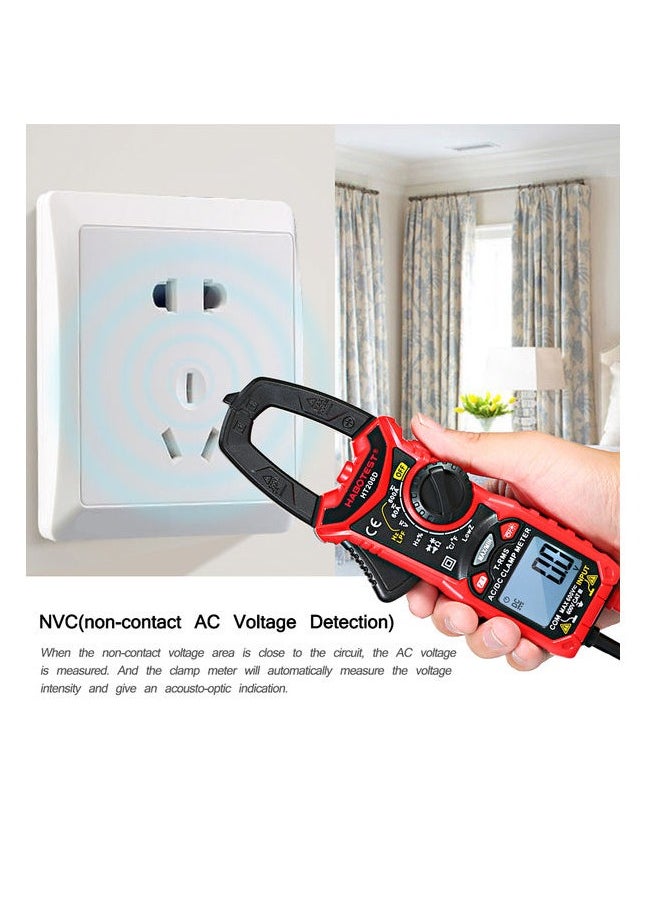 AC/DC Digital Clamp Meter for Measuring AC/DC Voltage , AC/DC Current, Frequency, Duty Cycle, Diode, Resistance, Continuity, Transistors  Test, NCV Clamp Multimeter