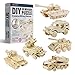 Hands Craft DIY 3D Wooden Puzzle 6 Assorted Military Vehicles Bundle Pack Set Brain Teaser Puzzles Educational STEM Toy Adults and Kids to Build Safe and NonToxic Easy Punch Out Premium Wood JP2B6 - Image 3
