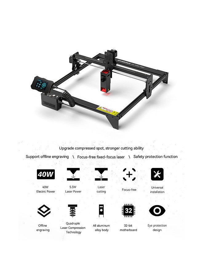 ATOMSTACK - A5 M50 PRO Desktop DIY CNC Laser Engraving Cutting Machine with 410x400mm Engraving Area Fixed-Focus Ultra-Fine Laser with Eye Protection - Image 1