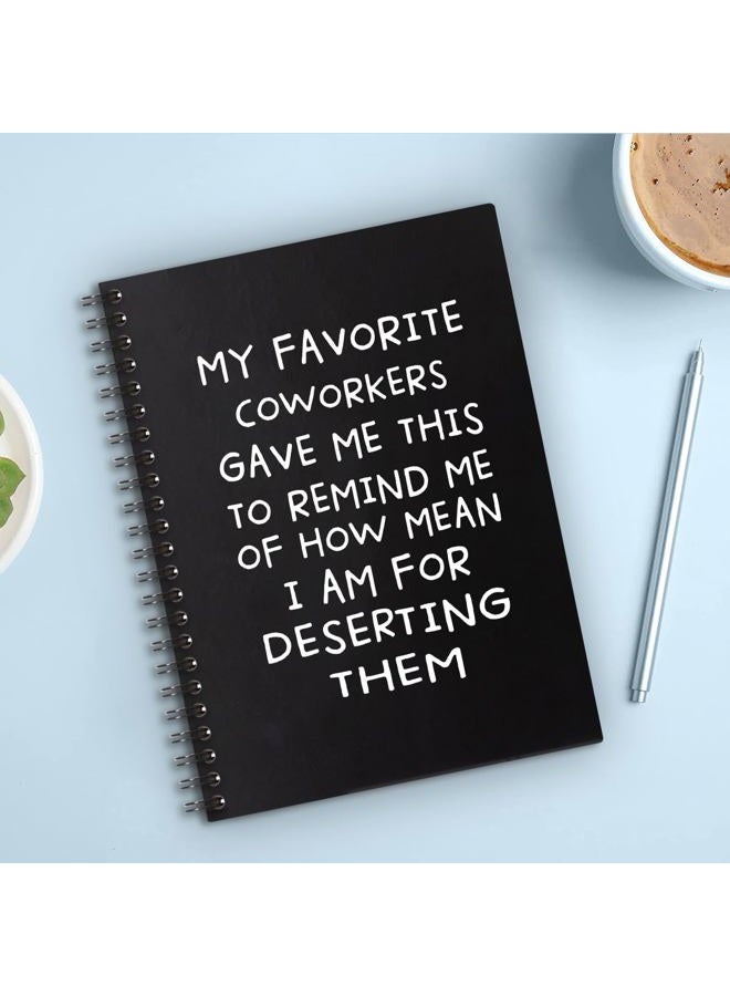 QYUVK My Favorite Coworkers Hardcover 160 Pages Spiral Notebooks 6x8 Inches for Writing and Drawing, Funny Black Journal Or Diary Gift For Women Men Friends Colleague Office Worker Teachers - Image 4