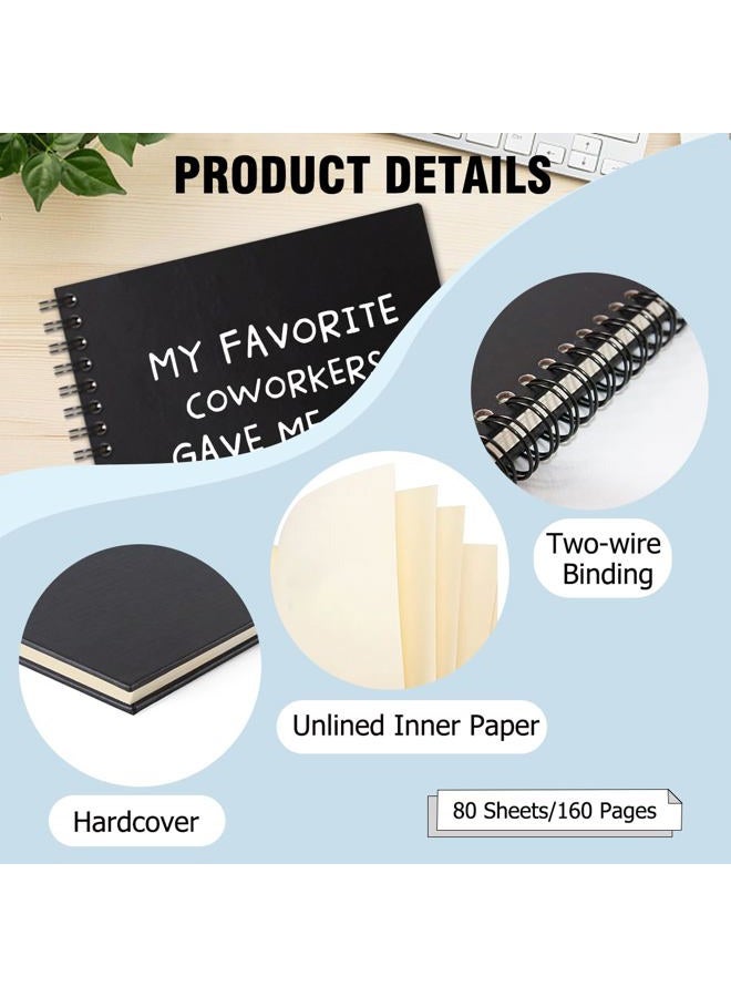 QYUVK My Favorite Coworkers Hardcover 160 Pages Spiral Notebooks 6x8 Inches for Writing and Drawing, Funny Black Journal Or Diary Gift For Women Men Friends Colleague Office Worker Teachers - Image 3