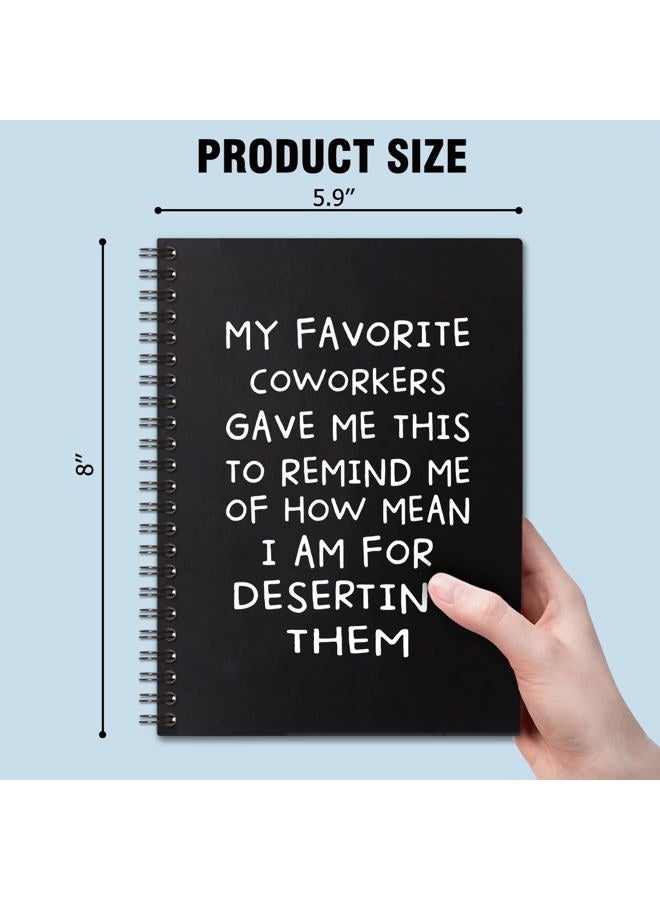 QYUVK My Favorite Coworkers Hardcover 160 Pages Spiral Notebooks 6x8 Inches for Writing and Drawing, Funny Black Journal Or Diary Gift For Women Men Friends Colleague Office Worker Teachers - Image 2