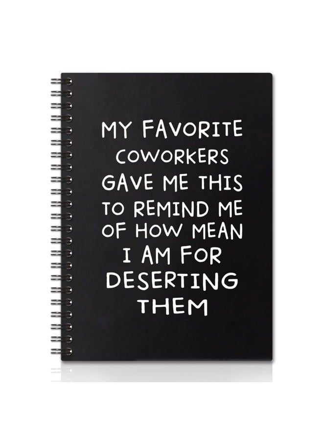 QYUVK My Favorite Coworkers Hardcover 160 Pages Spiral Notebooks 6x8 Inches for Writing and Drawing, Funny Black Journal Or Diary Gift For Women Men Friends Colleague Office Worker Teachers - Image 1