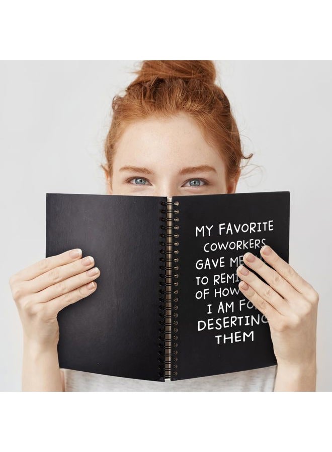 QYUVK My Favorite Coworkers Hardcover 160 Pages Spiral Notebooks 6x8 Inches for Writing and Drawing, Funny Black Journal Or Diary Gift For Women Men Friends Colleague Office Worker Teachers - Image 5
