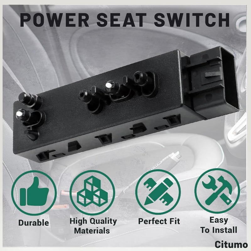 Citumo 25974714 Power Seat Switch Adjust Switch Front Left Driver Side for Buick Chevy Cadillac GMC Adjuster Button Switch - Image 2