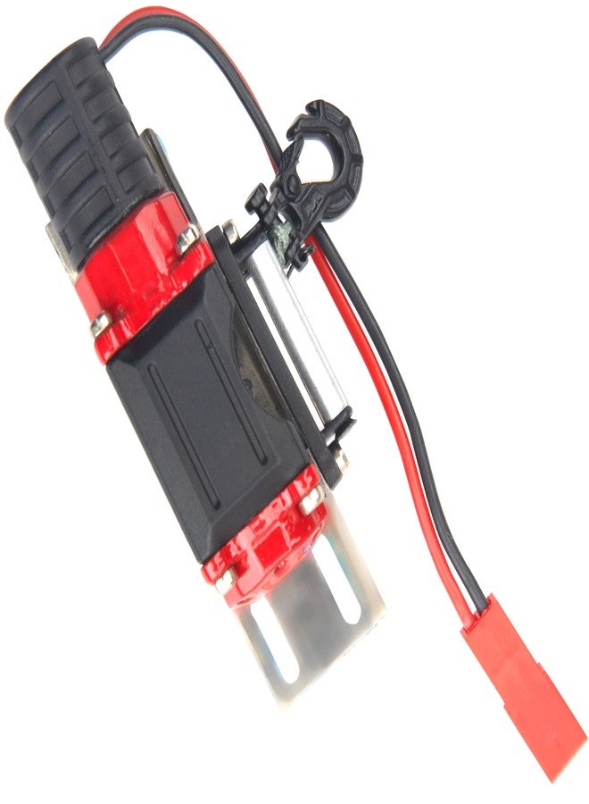 Vgoohobby RC Crawler Winch w/Steel Wire Compatible with Traxxas TRX4 Axial SCX10 90046 RC4WD D90 Redcat Gen8 1/10 RC Crawler Car Option Part (Red) - Image 3