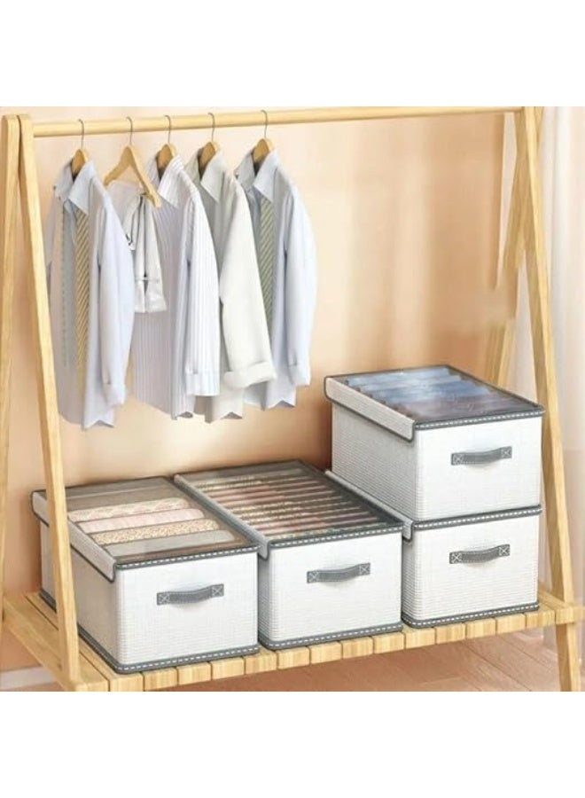 Trousers and clothes organizer divided into 9 compartments with a transparent, foldable cover - Image 3