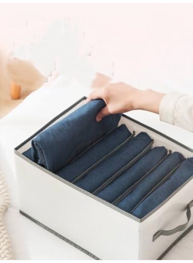 Trousers and clothes organizer divided into 9 compartments with a transparent, foldable cover - Image 2