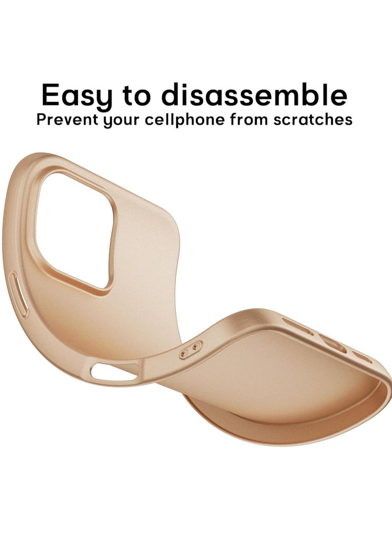 Raxoom Ultra-Thin Matte Gold iPhone 16 Pro Max Case with Camera Lens & Screen Protectors â€“ Shockproof, Anti-Scratch, Lightweight - Image 5