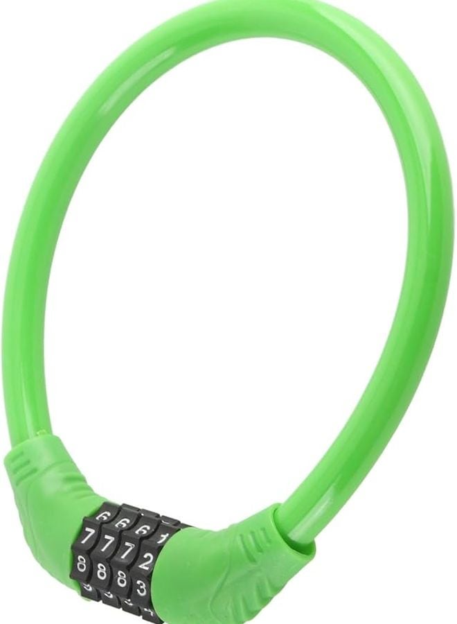Yosoo 4 Digit Combination Bike Lock Steel Cable Outdoor Cycle Security Green - Image 2