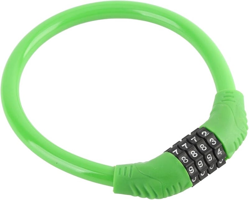 Yosoo 4 Digit Combination Bike Lock Steel Cable Outdoor Cycle Security Green - Image 3