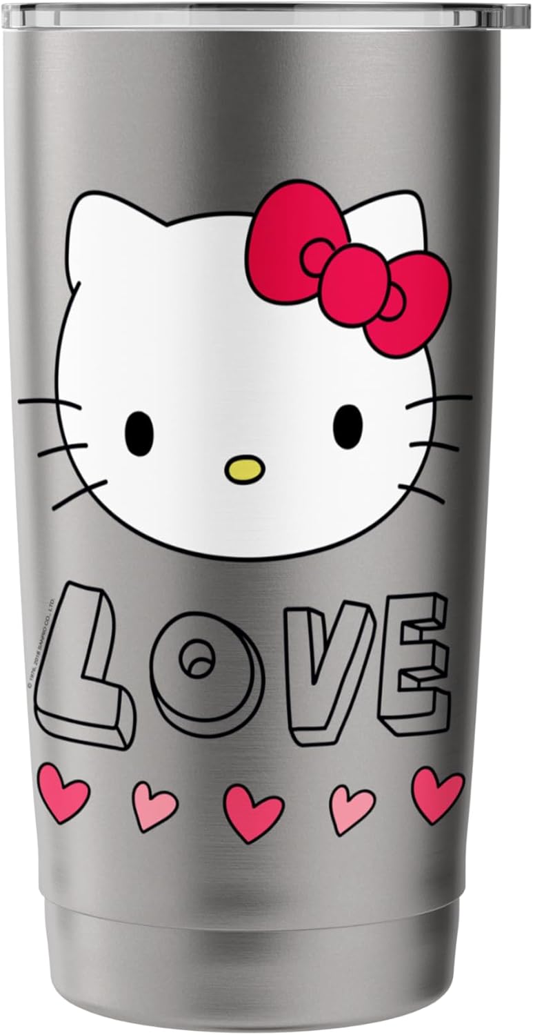 Hello Kitty Hello Kitty Love and Hearts Valentine Shirt Stainless Steel Insulated Tumbler  - Image 3