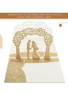 Y&D Wedding Pop-up Card Set 3D Greeting Anniversary Romantic Congratulations with Envelope  - Image 2